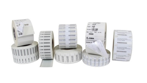 Zebra 10039001 Label, Paper, 4x2in (101.6x50.8mm); TT, Z-Perform 1500T, Coated, Permanent Adhesive, 3in (76.2mm) core, RFID