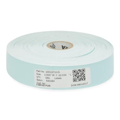 Zebra 10012712-3 Wristband, Polypropylene, 1x10in (25.4x254mm); Direct thermal, Z-Band Fun, Adhesive closure, 1in (25.4mm)