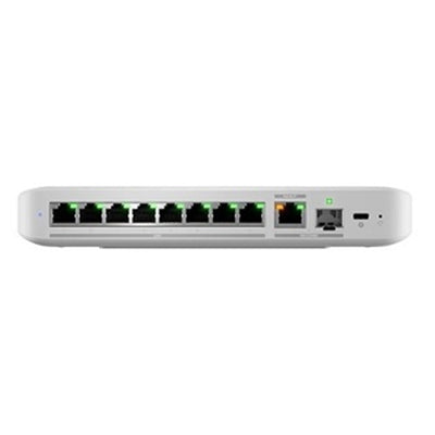 Ubiquiti USW-FLEX-2.5G-8 Flexible, 8-port 2.5 GbE switch with a 10 GbE RJ45/SFP+ combination uplink port that can be powered with a