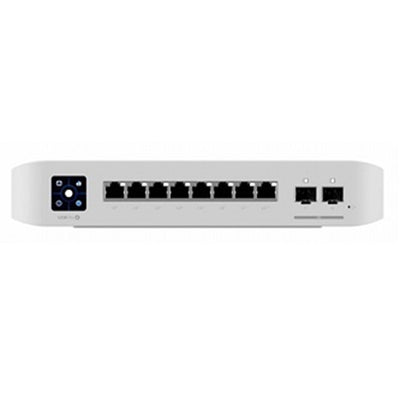 Ubiquiti USW-PRO-8-POE 8-port, Layer 3 switch with PoE+ and PoE++ output. (6) GbE PoE+ ports (2) GbE PoE++ ports (2) 10G SFP+ ports