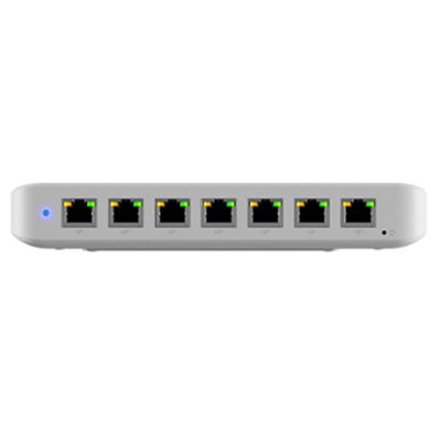 Ubiquiti USW-ULTRA-60W A compact, Layer 2, 8-port GbE PoE switch with versatile mounting options.GbE PoE+ output ports, GbE port