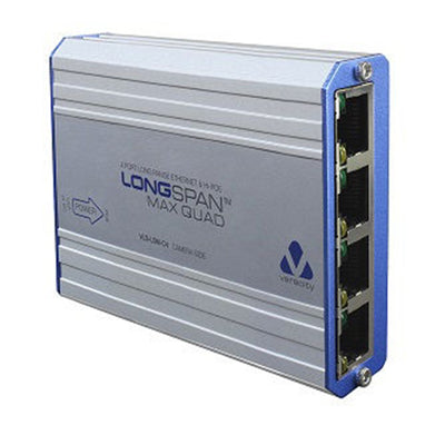 Veracity VLS-LSM-C4 LONGSPAN MAX QUAD. 4 Channel, Hi-Power, up to 90W long-range Ethernet & POE extender