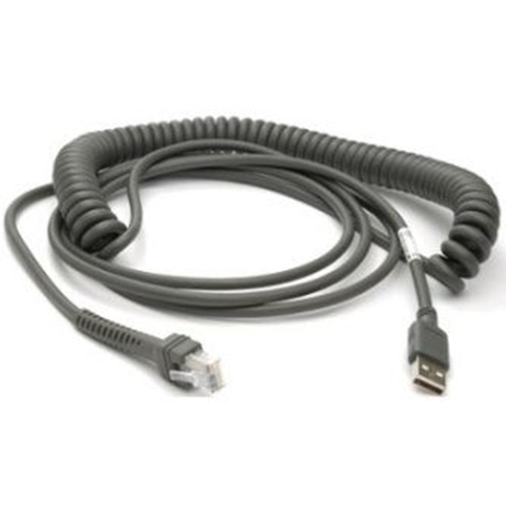 Zebra CBA-U12-C09ZAR Cable, USB: Series A Connector, 9ft. 2.8m Coiled.