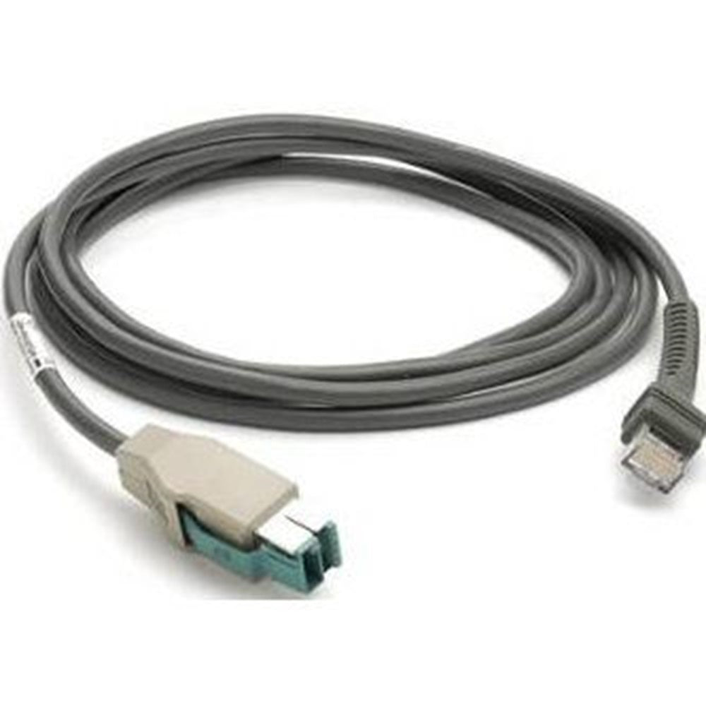 Zebra CBA-U23-S07ZBR Cable - Shielded USB: Power Plus Connector, 7ft. (2m), Straight, 12V.