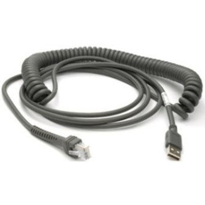 Zebra CBA-U29-C15ZBR Cbau29C15Zbr Cable - Shielded Usb: Series A Connector, 15Ft. (4.6M), Coiled.