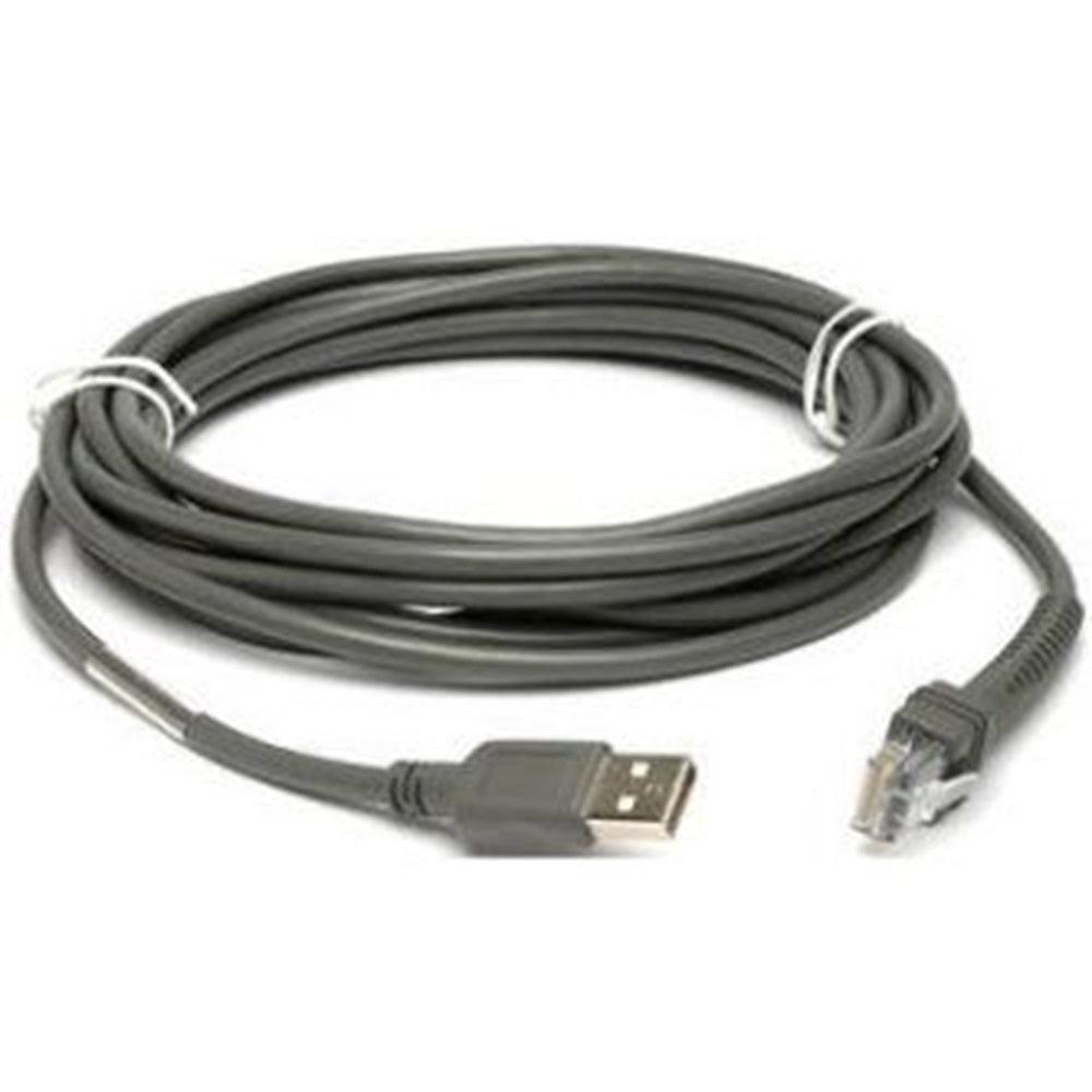 Zebra CBA-U30-S15ZBR Shielded Usb Cable: Series A Connector, 15Ft. (4.6M), Straight.