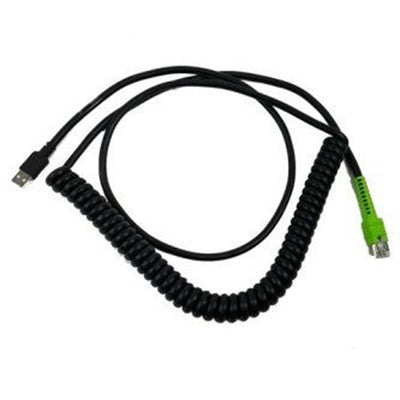 Zebra CBA-UF8-C12ZAR 12ft (3.65m) Shielded USB Cable - Series A Connector - Coiled - High Current (USB Battery Charging - BC 1.2)